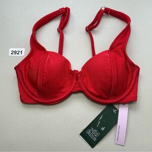 Wild Fable Bikini Top Red Underwire Ribbed XXS  Swimwear